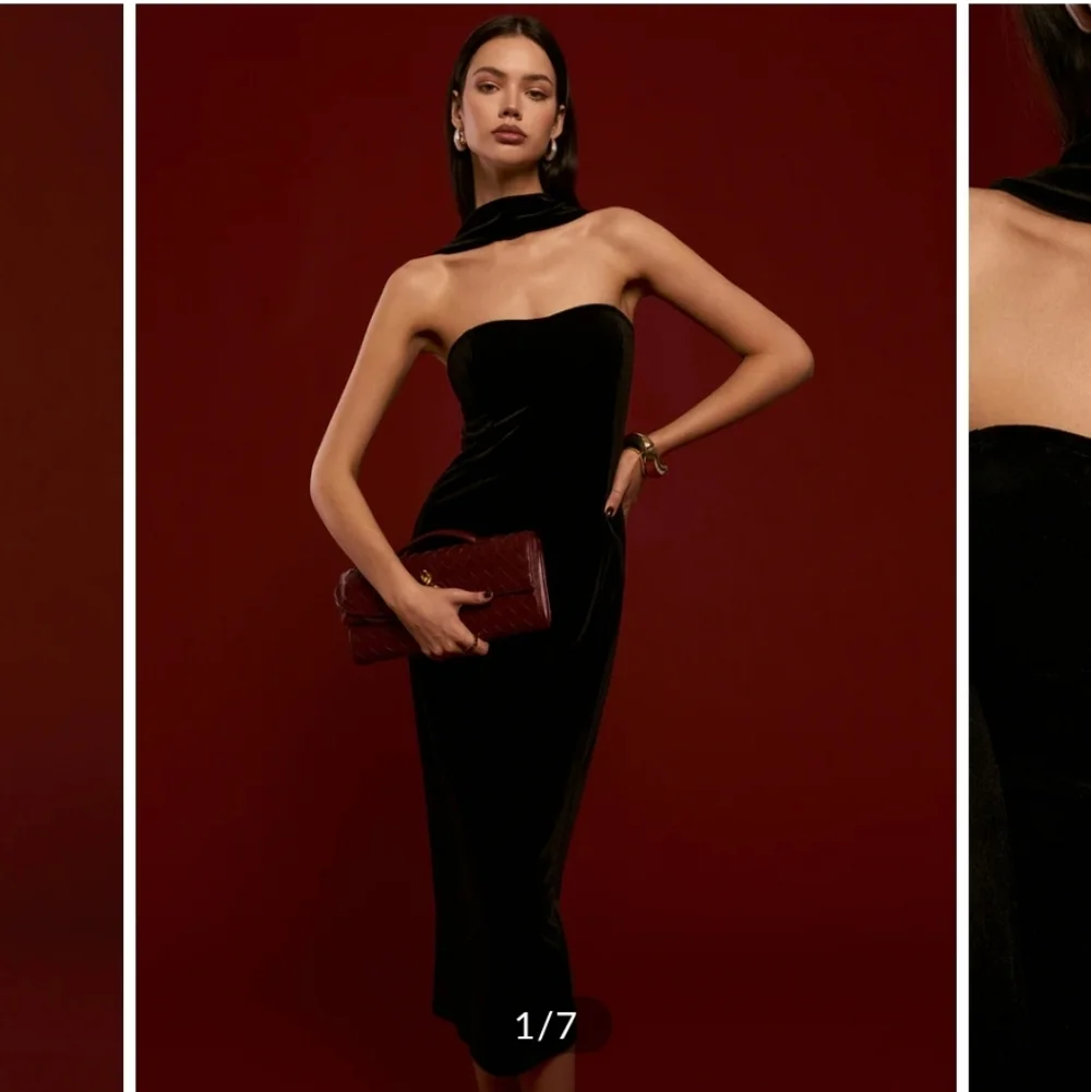 Commense Black Velvet Backless Dress - Picture 4 of 4